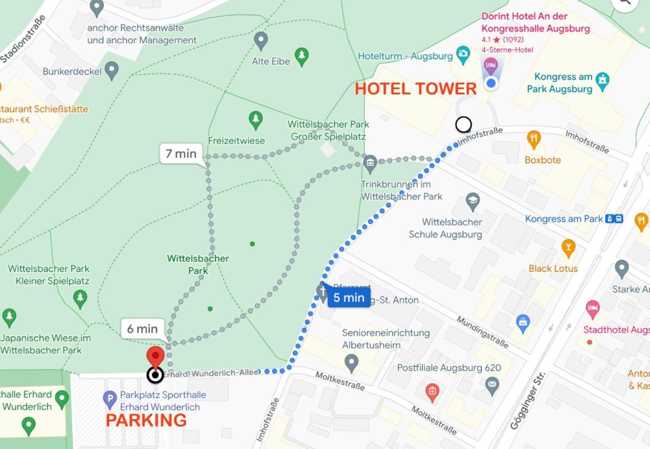Hotelturm Augsburg Eksteriør billede